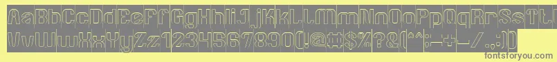 AgeOfAwakeningInverse Font – Gray Fonts on Yellow Background