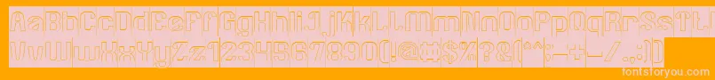 AgeOfAwakeningInverse Font – Pink Fonts on Orange Background