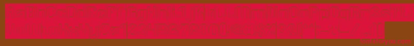 AgeOfAwakeningInverse-Schriftart – Rote Schriften auf braunem Hintergrund