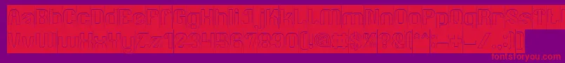AgeOfAwakeningInverse-fontti – punaiset fontit violetilla taustalla