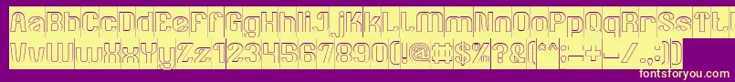 AgeOfAwakeningInverse Font – Yellow Fonts on Purple Background