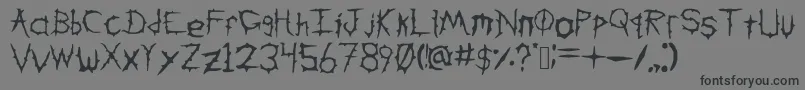 DownWithTheSicknessV2-Schriftart – Schwarze Schriften auf grauem Hintergrund