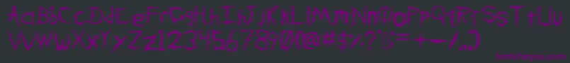 DownWithTheSicknessV2 Font – Purple Fonts on Black Background