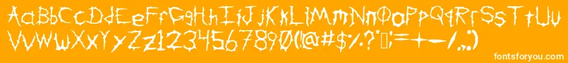 DownWithTheSicknessV2 Font – White Fonts on Orange Background