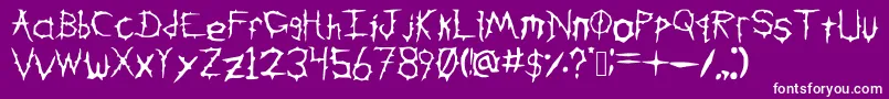 DownWithTheSicknessV2 Font – White Fonts on Purple Background