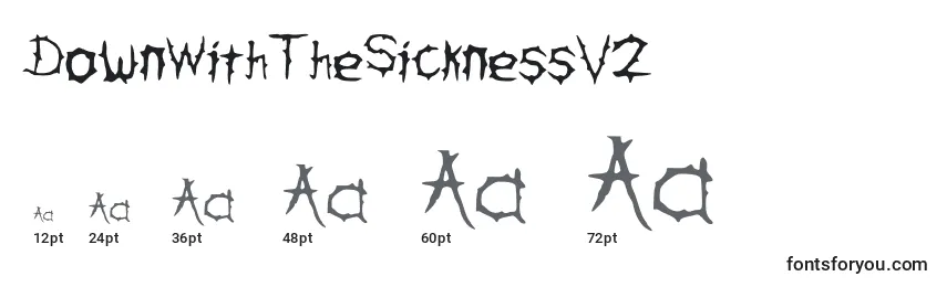 DownWithTheSicknessV2 Font Sizes