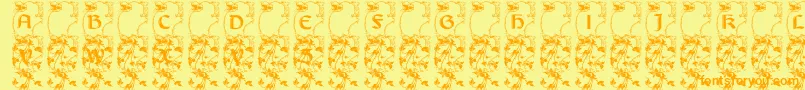 Lisburne Font – Orange Fonts on Yellow Background