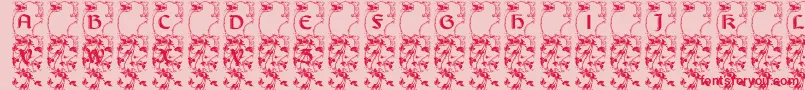 フォントLisburne – ピンクの背景に赤い文字