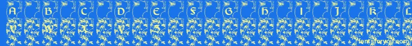 Lisburne Font – Yellow Fonts on Blue Background