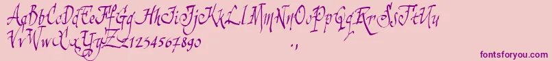 Ssamtrial Font – Purple Fonts on Pink Background