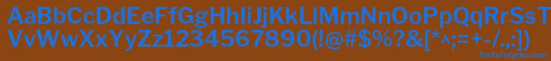 LibrefranklinSemibold Font – Blue Fonts on Brown Background