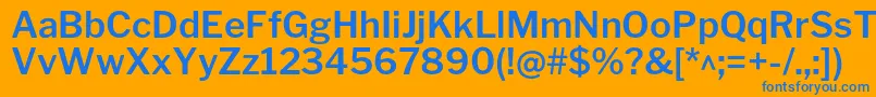 LibrefranklinSemibold Font – Blue Fonts on Orange Background