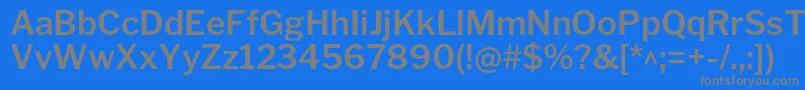 フォントLibrefranklinSemibold – 青い背景に灰色の文字