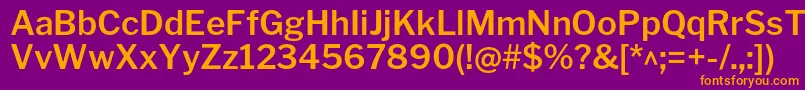 LibrefranklinSemibold Font – Orange Fonts on Purple Background