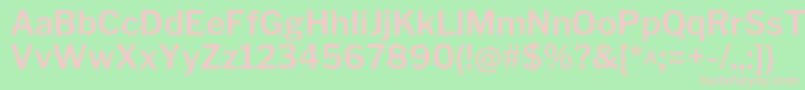 LibrefranklinSemibold Font – Pink Fonts on Green Background