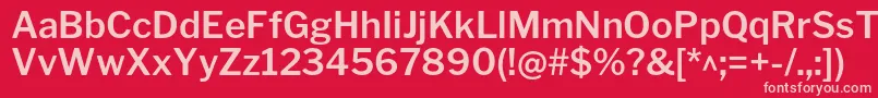 LibrefranklinSemibold Font – Pink Fonts on Red Background
