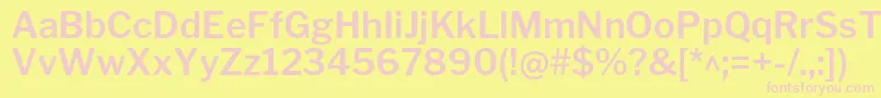 LibrefranklinSemibold Font – Pink Fonts on Yellow Background
