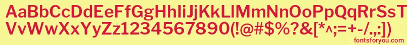 LibrefranklinSemibold Font – Red Fonts on Yellow Background