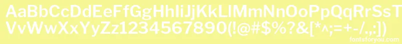 フォントLibrefranklinSemibold – 黄色い背景に白い文字