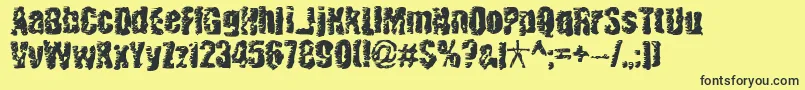 Benwitch Font – Black Fonts on Yellow Background