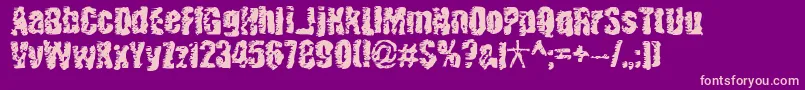 Benwitch Font – Pink Fonts on Purple Background