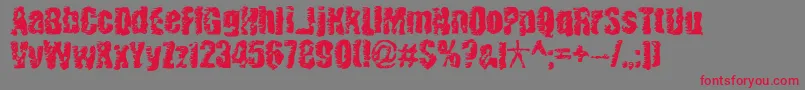 Benwitch Font – Red Fonts on Gray Background