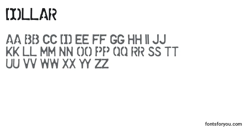 Czcionka Dollar – alfabet, cyfry, specjalne znaki