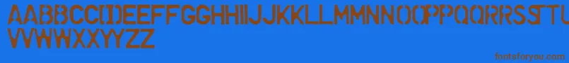 Dollar Font – Brown Fonts on Blue Background