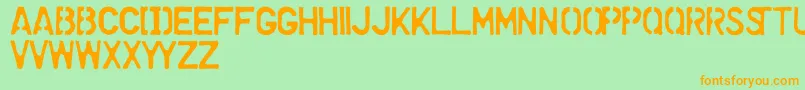 Dollar Font – Orange Fonts on Green Background