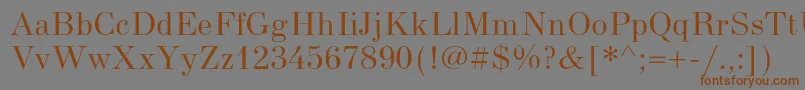 Newstandardc Font – Brown Fonts on Gray Background