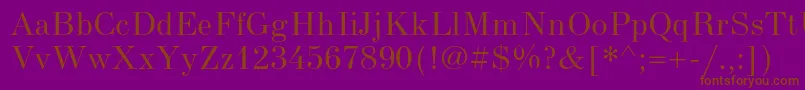 Newstandardc Font – Brown Fonts on Purple Background