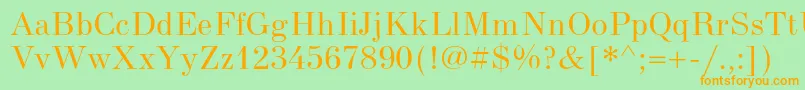 Newstandardc Font – Orange Fonts on Green Background