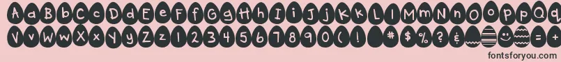 DjbEggsellentWobbly Font – Black Fonts on Pink Background