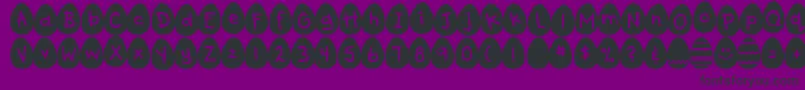 DjbEggsellentWobbly Font – Black Fonts on Purple Background