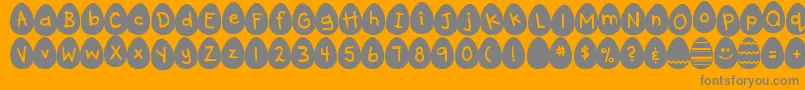 DjbEggsellentWobbly Font – Gray Fonts on Orange Background