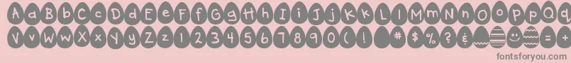 DjbEggsellentWobbly Font – Gray Fonts on Pink Background