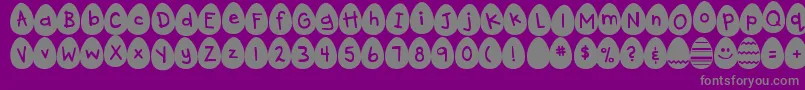 DjbEggsellentWobbly Font – Gray Fonts on Purple Background