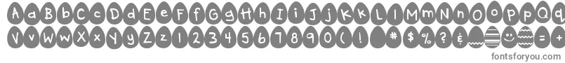 DjbEggsellentWobbly-fontti – harmaat kirjasimet valkoisella taustalla