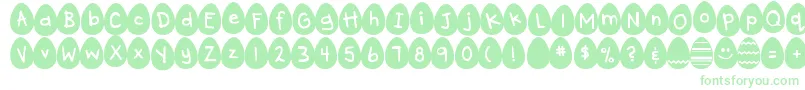 DjbEggsellentWobbly Font – Green Fonts on White Background