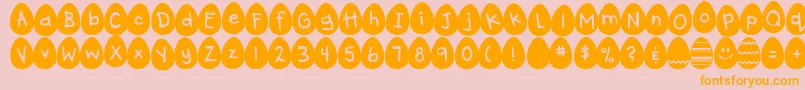 DjbEggsellentWobbly Font – Orange Fonts on Pink Background