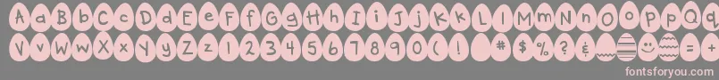 DjbEggsellentWobbly Font – Pink Fonts on Gray Background