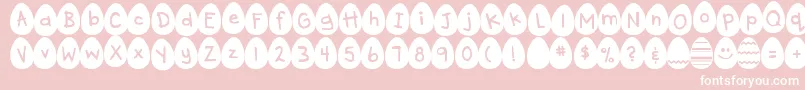 DjbEggsellentWobbly Font – White Fonts on Pink Background