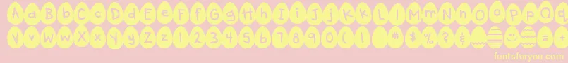 DjbEggsellentWobbly Font – Yellow Fonts on Pink Background