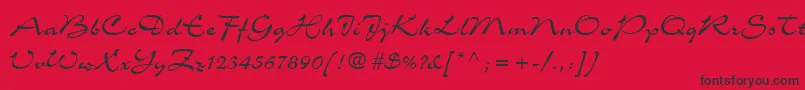 CharmeLt-Schriftart – Schwarze Schriften auf rotem Hintergrund