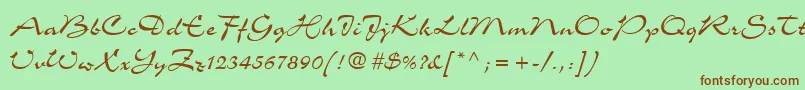 CharmeLt Font – Brown Fonts on Green Background