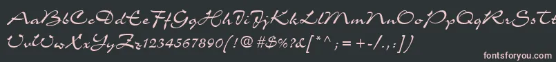 CharmeLt Font – Pink Fonts on Black Background