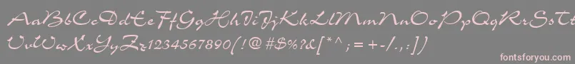 CharmeLt Font – Pink Fonts on Gray Background
