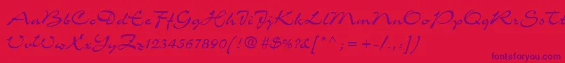 CharmeLt Font – Purple Fonts on Red Background