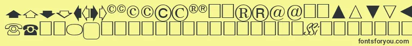 Шрифт AbacusonesskRegular – чёрные шрифты на жёлтом фоне