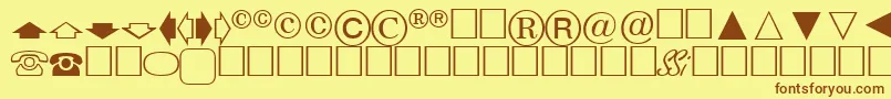 Шрифт AbacusonesskRegular – коричневые шрифты на жёлтом фоне